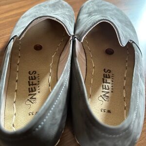 Nefes Handmade Leather Shoes Size 6.5 Nubuck Gray